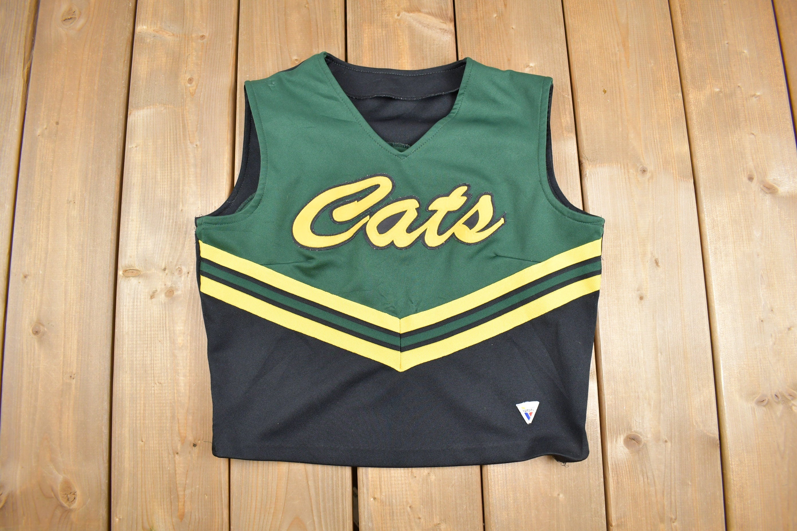 Vintage 1980s Cats Varsity Cheerleading Uniform Jersey