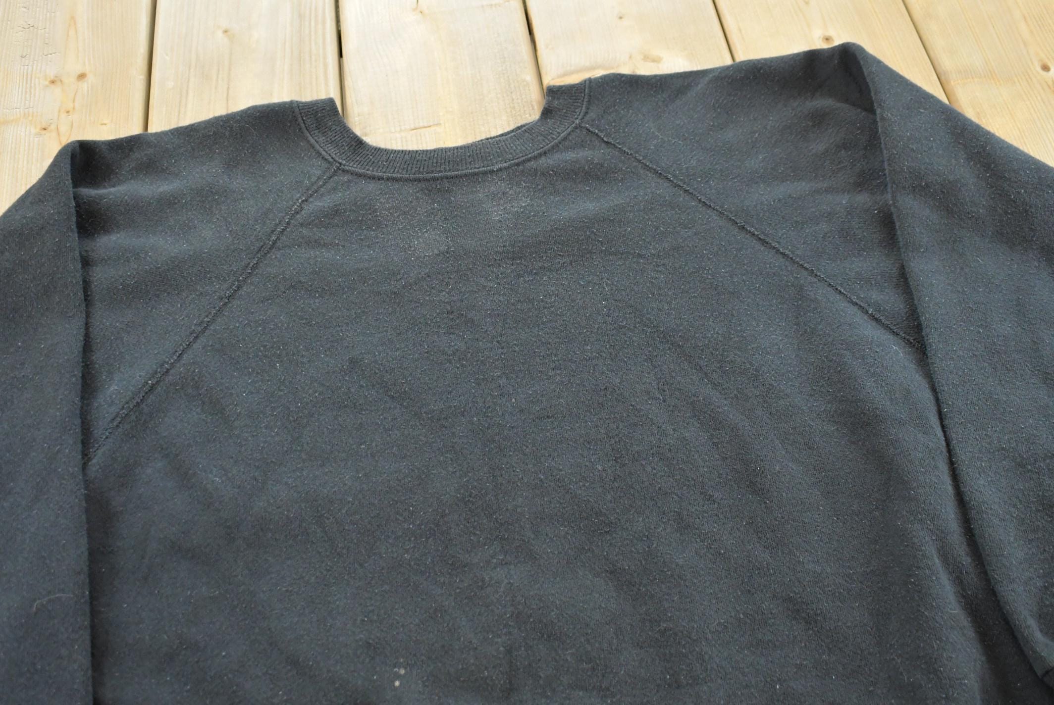 Vintage 1990s Hanes Her Way Blank Black Crewneck Sweatshirt Womens 3XL