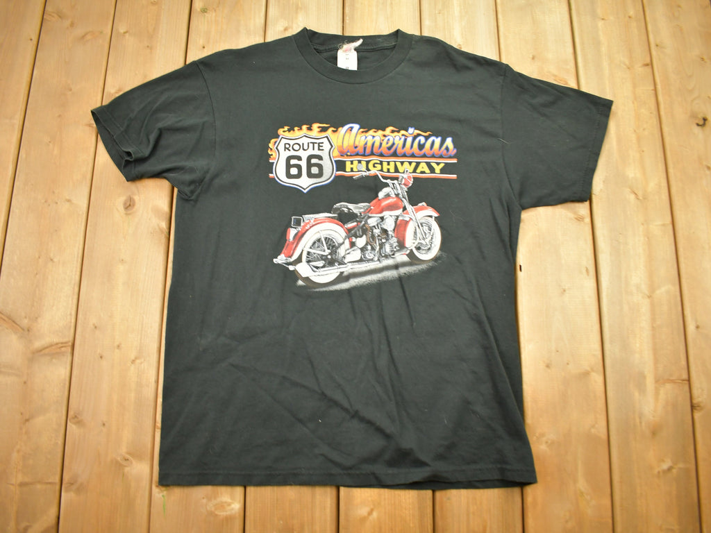 Vintage 1990s Route 66 Motorcycle T-Shirt