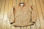 Vintage 1990s Distressed Carhartt Flame Resistant Blanket Lined Jacket Made In USA
