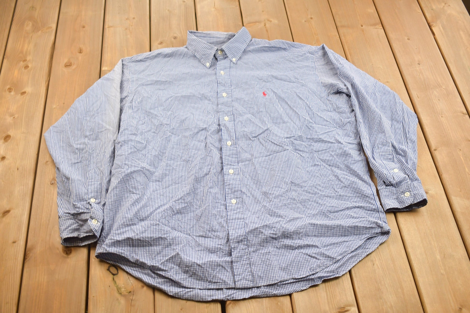Vintage 1990s Polo Ralph Lauren Gingham Check Button Up Shirt