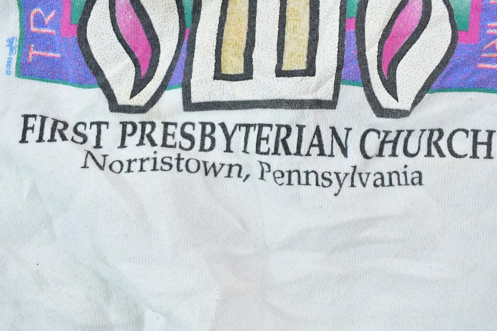 Vintage 1990s Trust In Jesus Norristown Pennsylvania Crewneck Sweatshirt