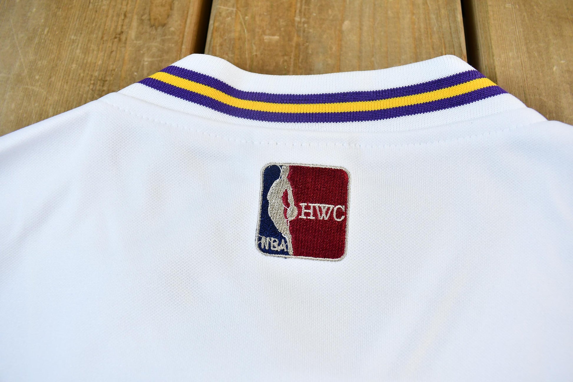 Vintage Deadstock Y2K Hardwood Classics LA Lakers NBA Basketball Embroidered Warmup Jacket & Shorts Set