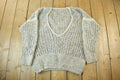 Vintage 1990s Mohair Knit V-Neck Sweater Women's XL-2X