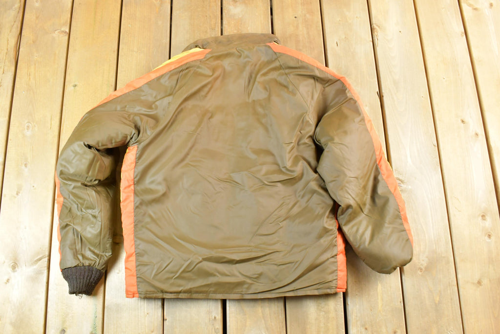 Vintage 1980s Reverse Camo Down Puffer Jacket