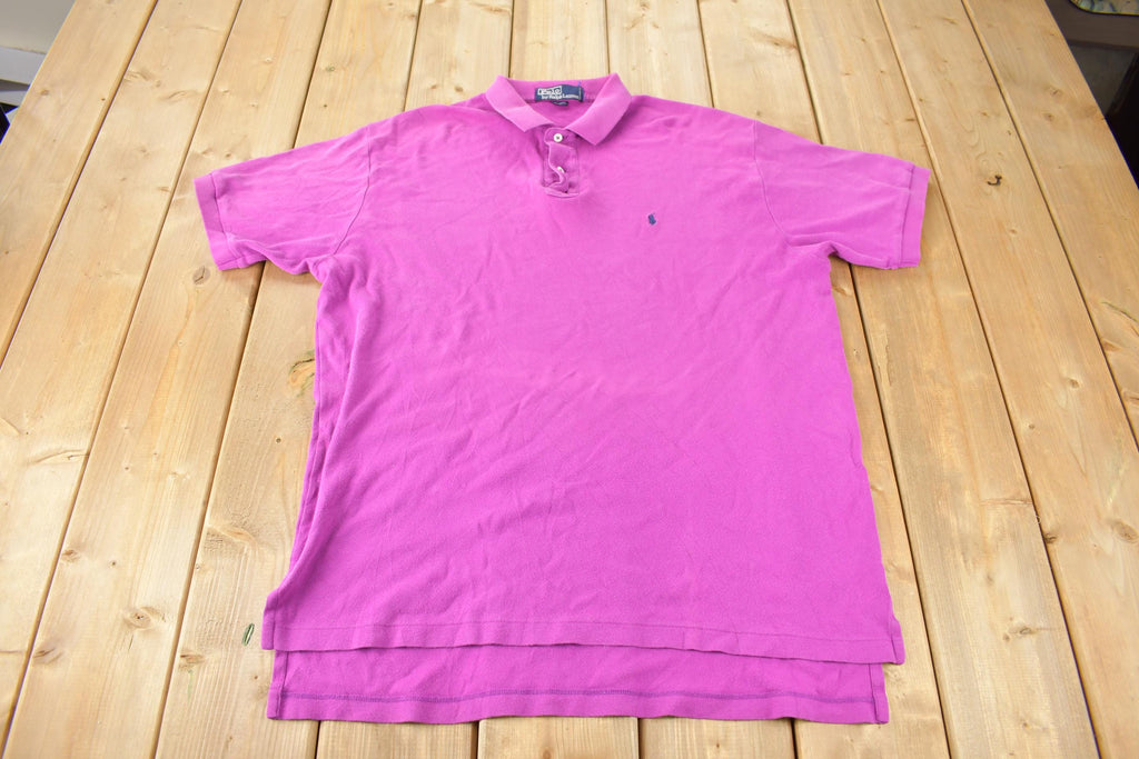 Vintage 1990s Polo By Ralph Lauren Small Pony Pink Polo Shirt