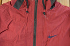 Vintage 1990s Nike Mini Swoosh Hooded Windbreaker Jacket Men's Large