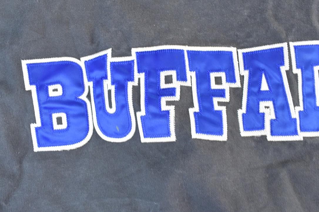 Vintage 1990s Buffalo Blues University Denim NCAA Jacket / Stall And Bean University Jacket
