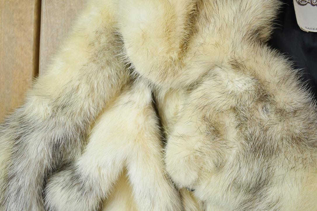 Vintage 1990s Saks Furs Arctic Fox Fur Coat
