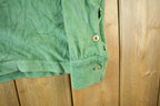 True Vintage 1970s Velour Style Button Up Shirt Men's Medium