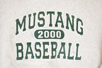 Vintage Y2K Mustang Baseball Embroidered Heavyweight Crewneck Sweatshirt Men's XL