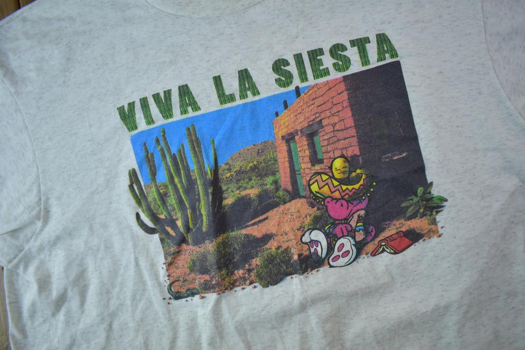 Vintage 1990s Viva La Siesta Desert Graphic T-Shirt