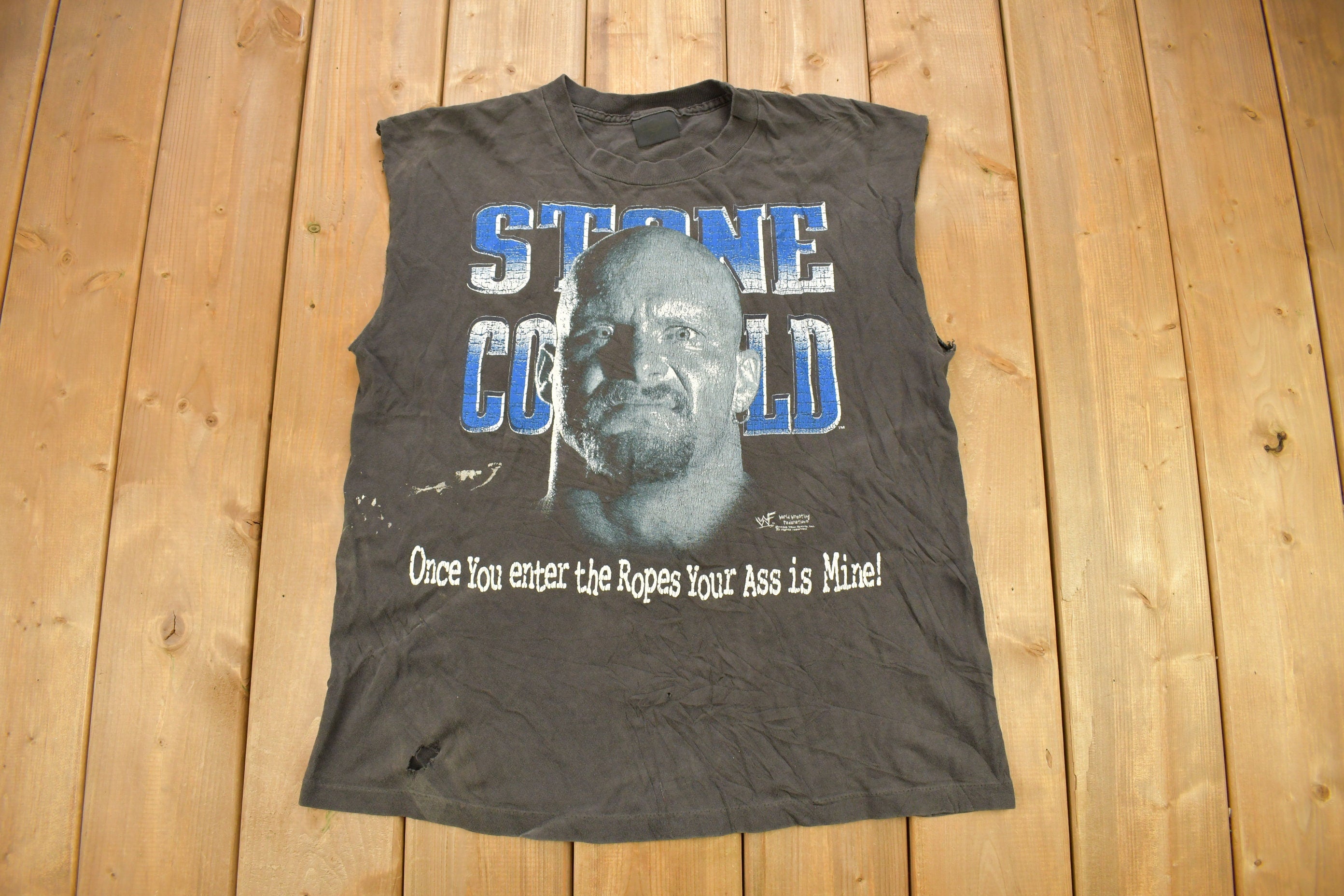 Vintage 1998 Stone Cold Steve Austin Wrestling Graphic T-Shirt