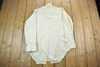 Vintage 1990s Blank Tan Button Up Shirt