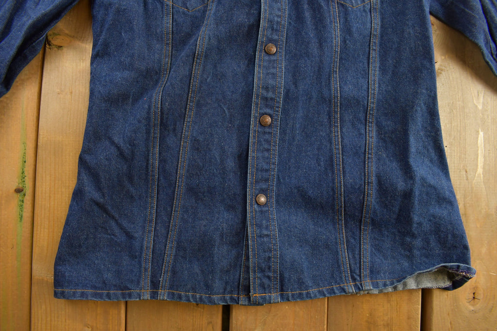 Vintage 1970s Levi's Orange Tab Indigo Denim Button Up Shirt