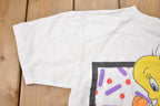 Vintage 1993 Tweety Bird and Sylvester the Cat Looney Tunes Cartoon Promo T-Shirt