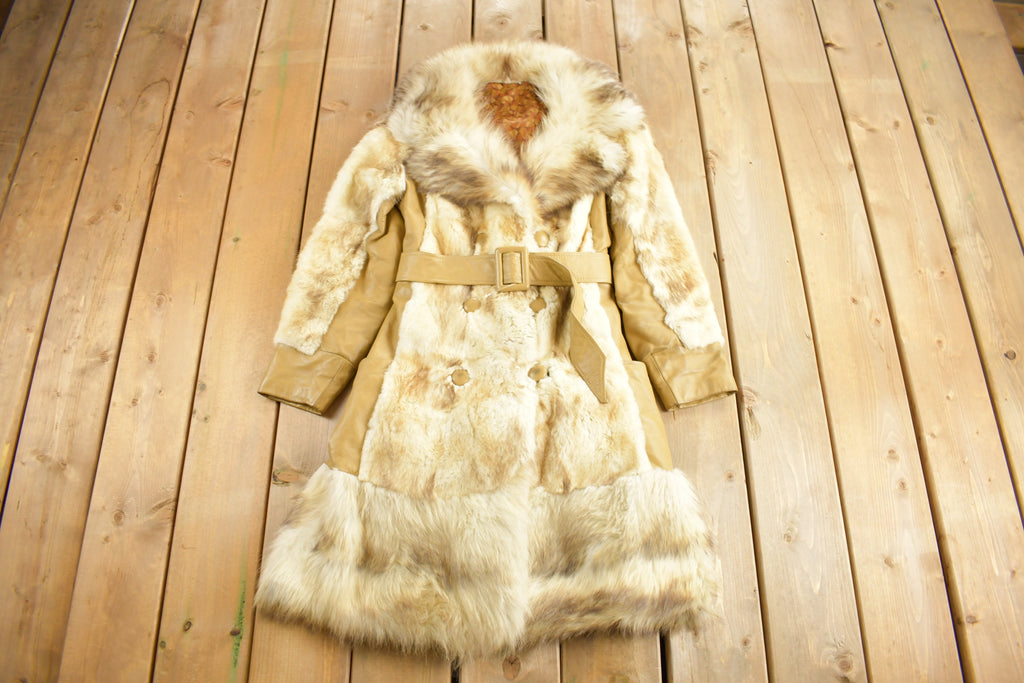 Vintage 1970s Silver Raccoon Fur Coat