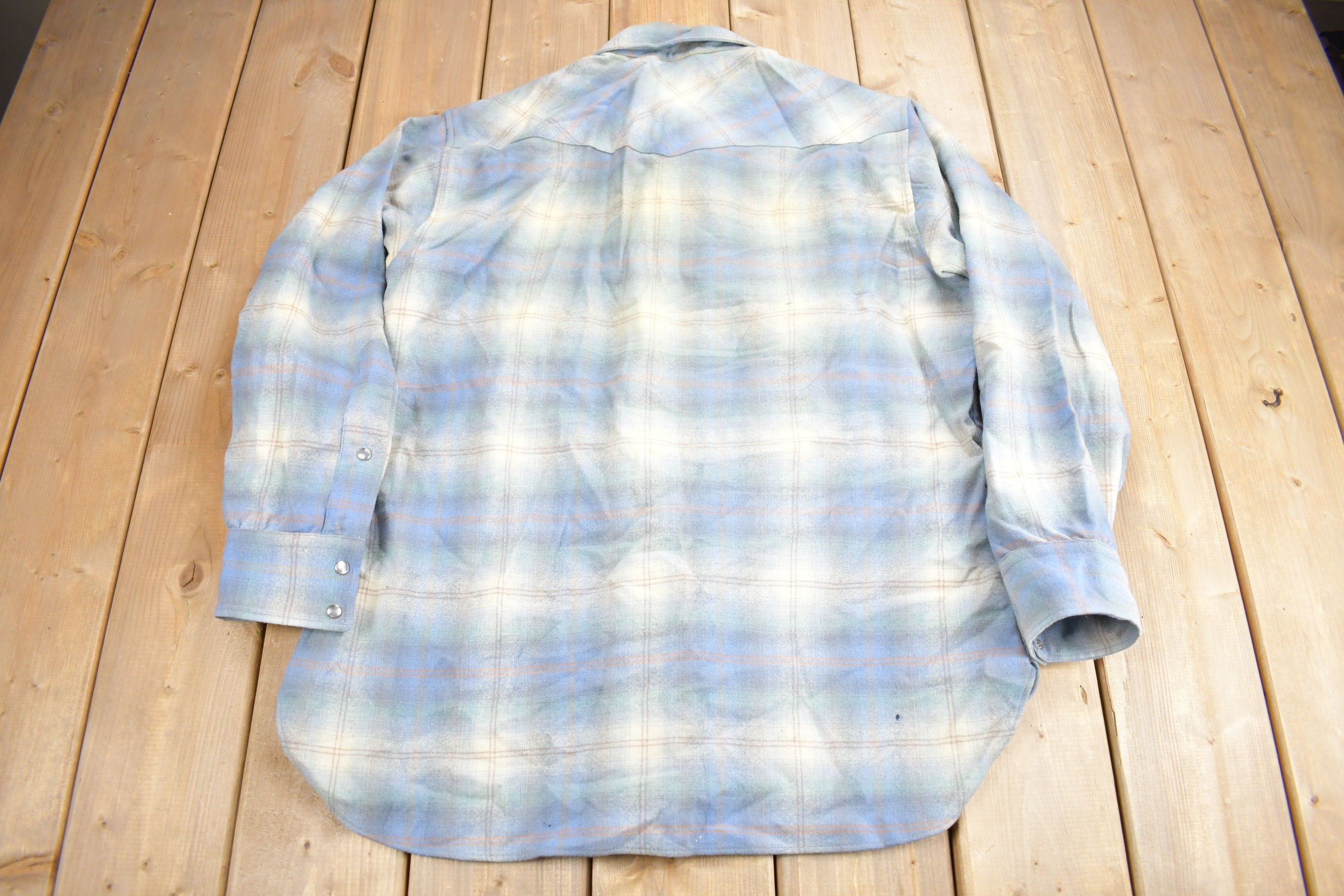 Vintage 1980s Pendleton High Grade Western Wear Plaid Button Up Shirt