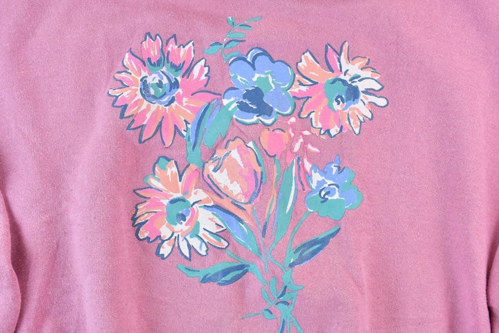 Vintage 1980s D'allaird's Cute Floral Collared Crewneck Sweater