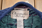 Vintage 1990s Christopher Banks Ice Skating Scene Knit Crewneck Sweater