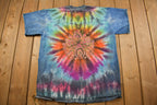 Vintage 1990s Abstract Flower Tie Dye Graphic T Shirt