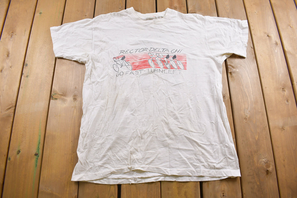 Vintage 1988 Fruit of the Loom Bike Race Graphic T Shirt