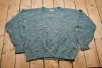 Vintage 1990s Barrel 2 3D Cable Knit Crewneck Sweater