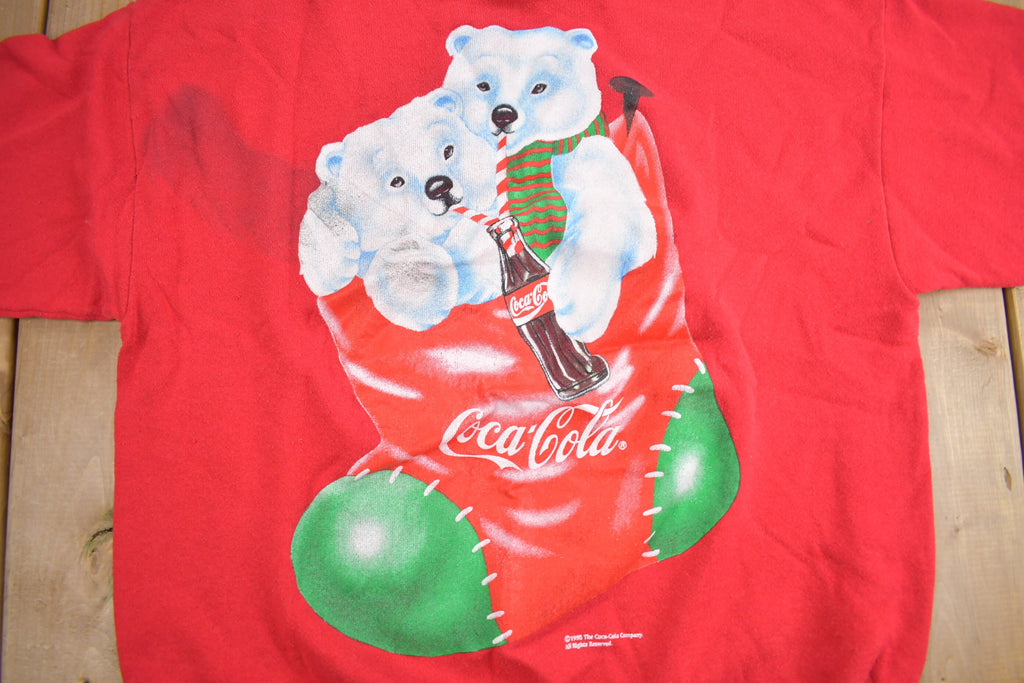 Vintage 1995 Coca Cola Polar Bear Crewneck Sweatshirt