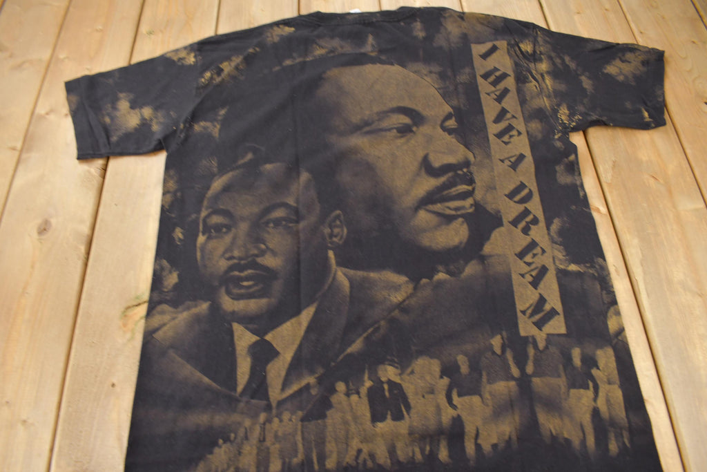 Vintage 1990s Martin Luther King All Over Print Single Stitch Graphic T-Shirt Size XL