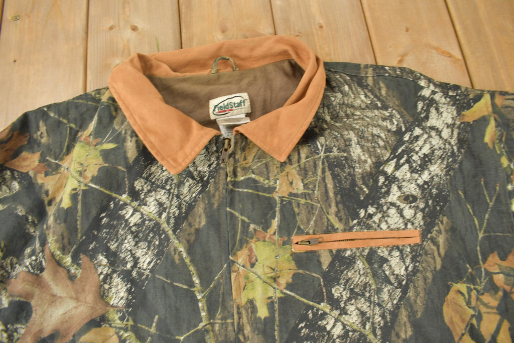 Vintage 1990s Field Staff Mossy Oak All Over Print Duck Jacket