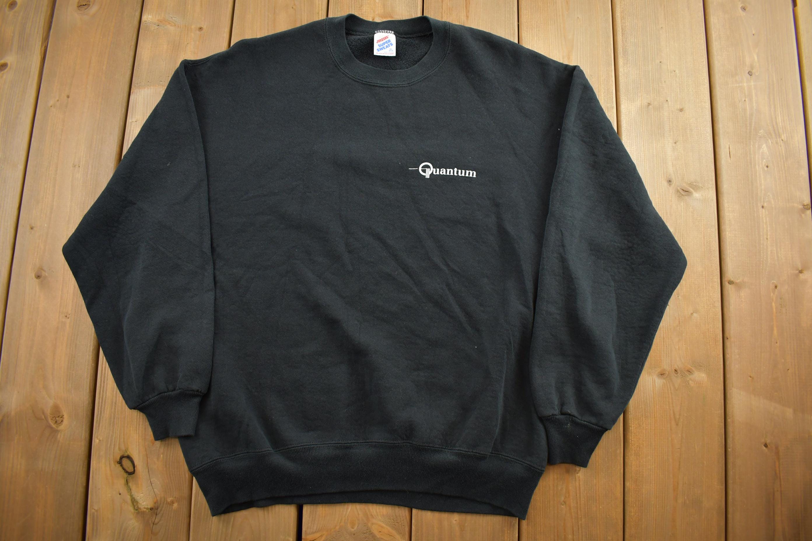 Vintage 1990s Black Quantum Crewneck Sweatshirt
