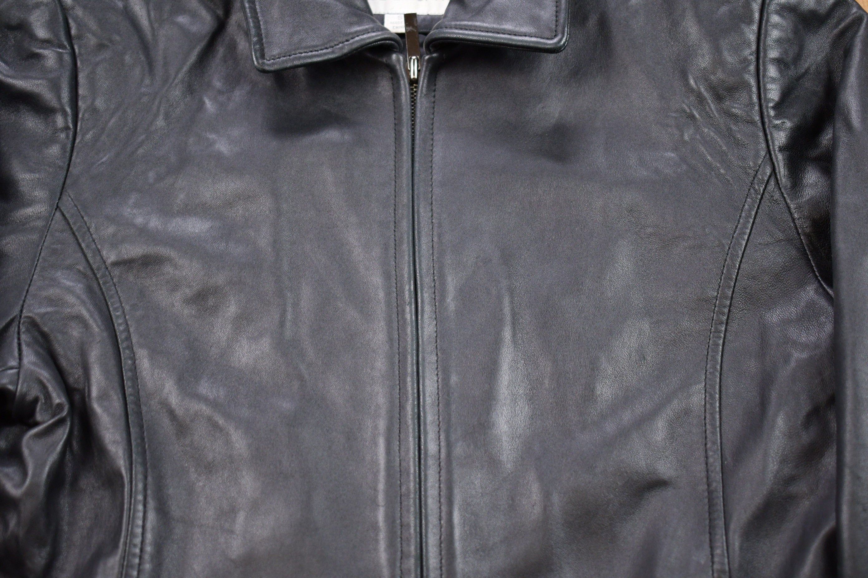 Vintage 1990s Liz Claiborne Leather Varsity Jacket
