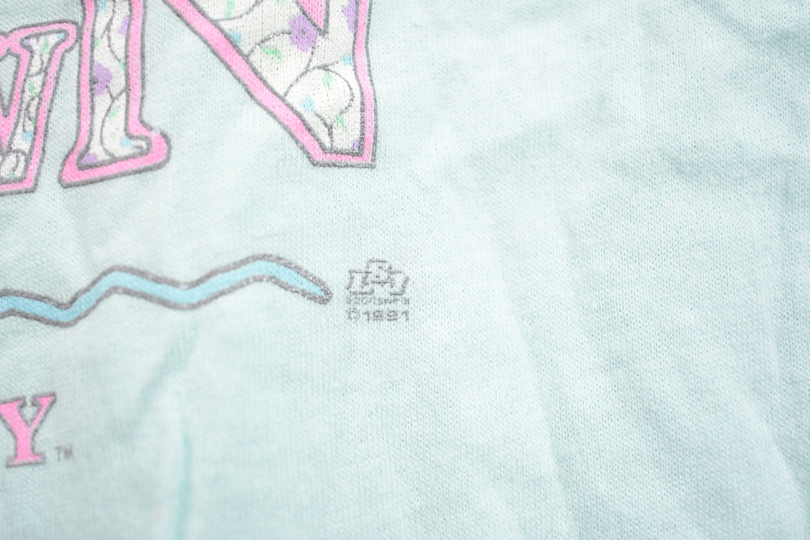 Vintage 1991 Jerzees Georgetown University Pastel Collegiate T-Shirt