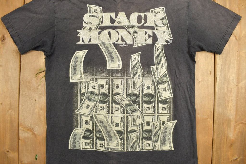 Vintage 1990 Stack Money Bill's Print Graphic T Shirt