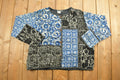 Vintage 1990s Kar-Ma Abstract Knitted Cardigan / Vintage 90s Cardigan / Pattern Sweater / Outdoorsman / Winter / Button Up Cardigan