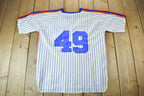 Vintage 1980s KC #49 Pin Stripe Baseball Jersey