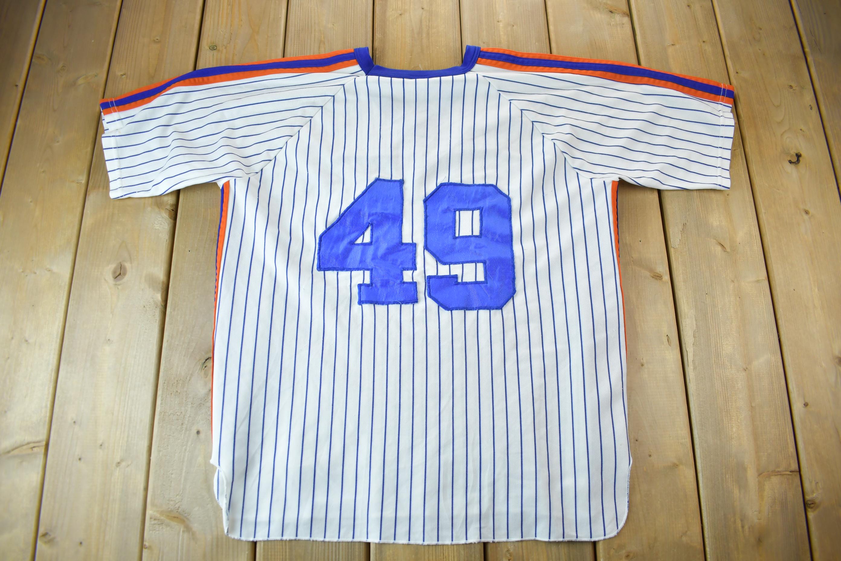 Vintage 1980s KC #49 Pin Stripe Baseball Jersey