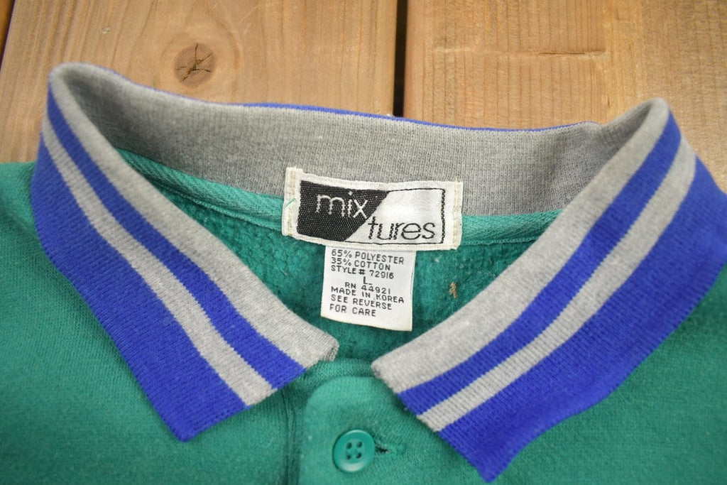 Vintage 1990s Mixtures Blank Collard Crewneck Sweatshirt