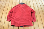Vintage 1990s Nautica Navigation Reversible Fleece Jacket Men's Medium/ Embroidered Logo / Athletic Winter Sailing / Streetwear