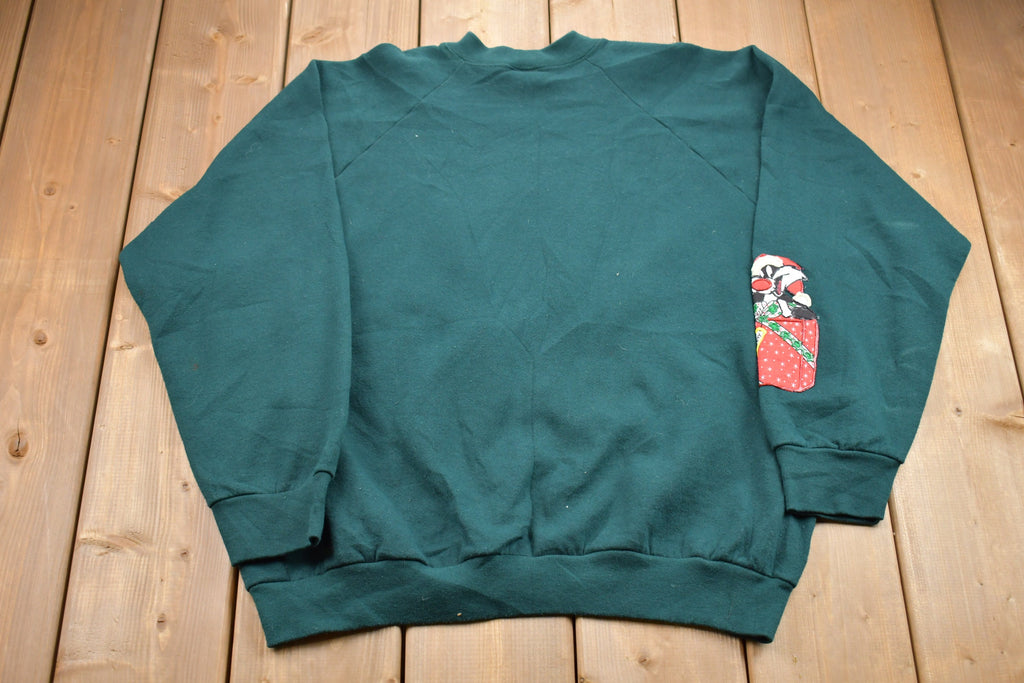 Vintage 1990s Tweety Bird Christmas Graphic Crewneck Sweatshirt  90s Crewneck  Athleisure  Made In USA  Looney Tunes  90s Disney