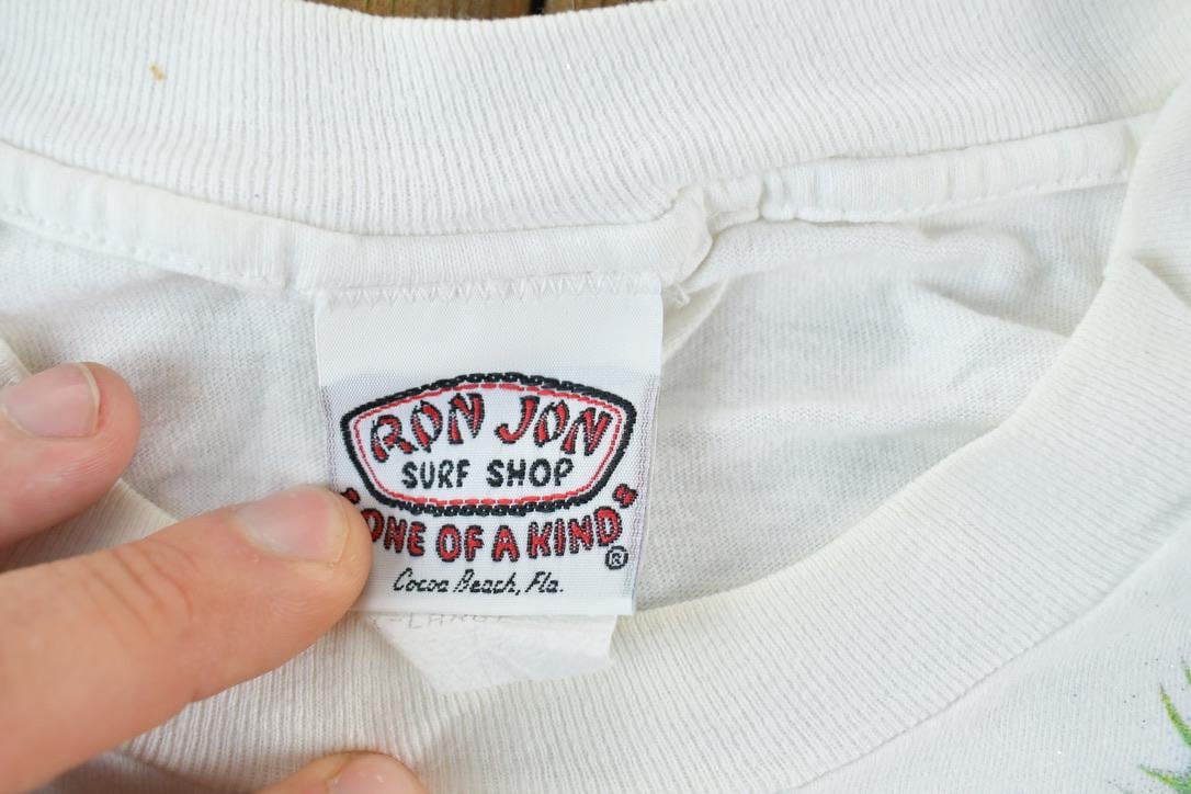 Vintage 1994 Ron Jon Surf Shop Neon Ocean Single Stitch T-Shirt