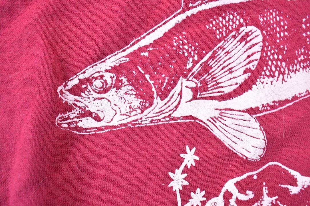 Vintage 1990s Flying Fish Double Collar Crewneck Sweater