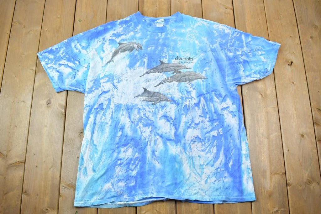 Vintage 1990s Grand Bahama Island The Dolphin Experience Souvenir T-Shirt