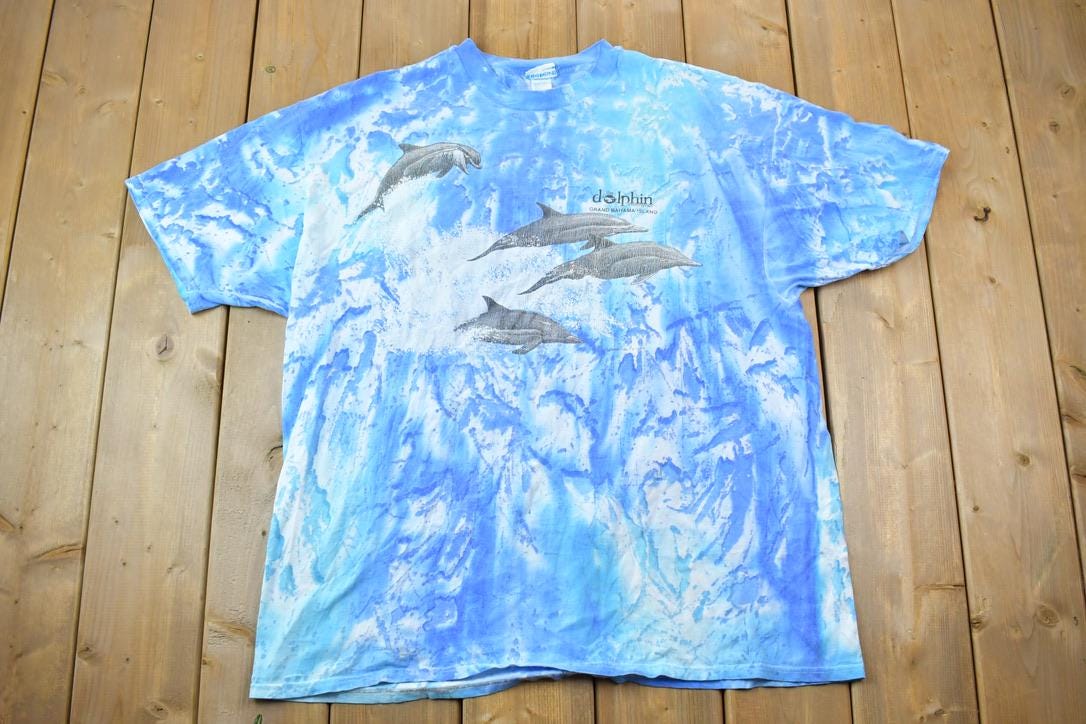 Vintage 1990s Grand Bahama Island The Dolphin Experience Souvenir T-Shirt