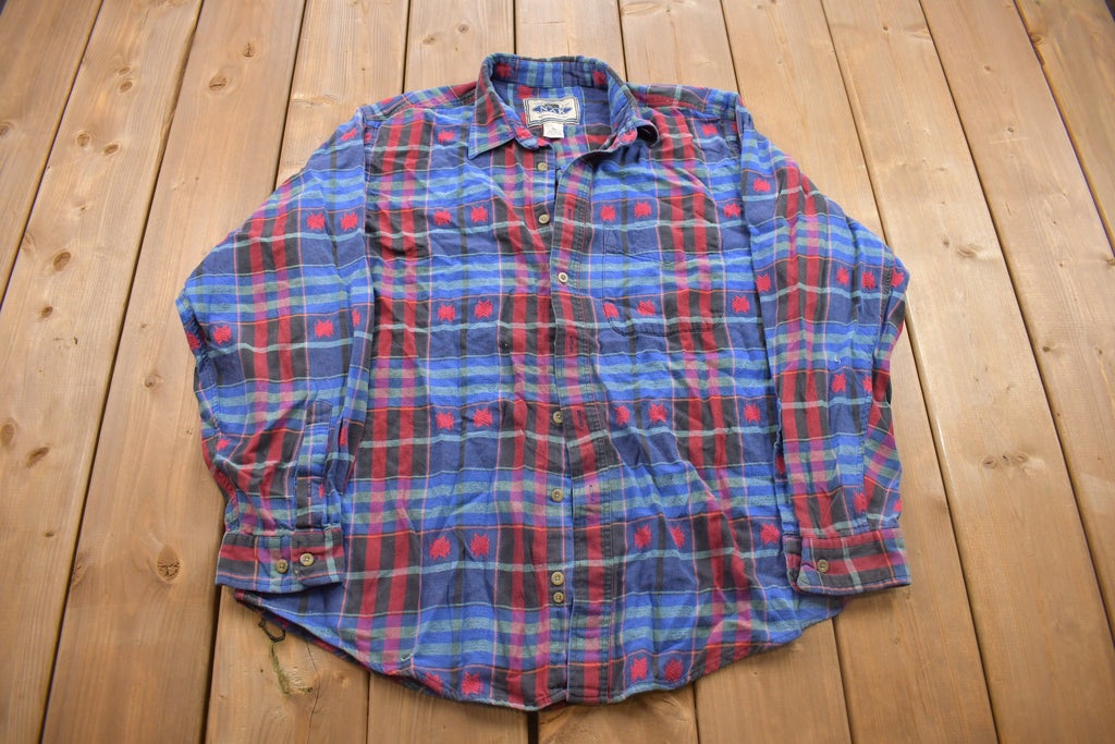 Vintage 1990s Nak Plaid Button Up Shirt