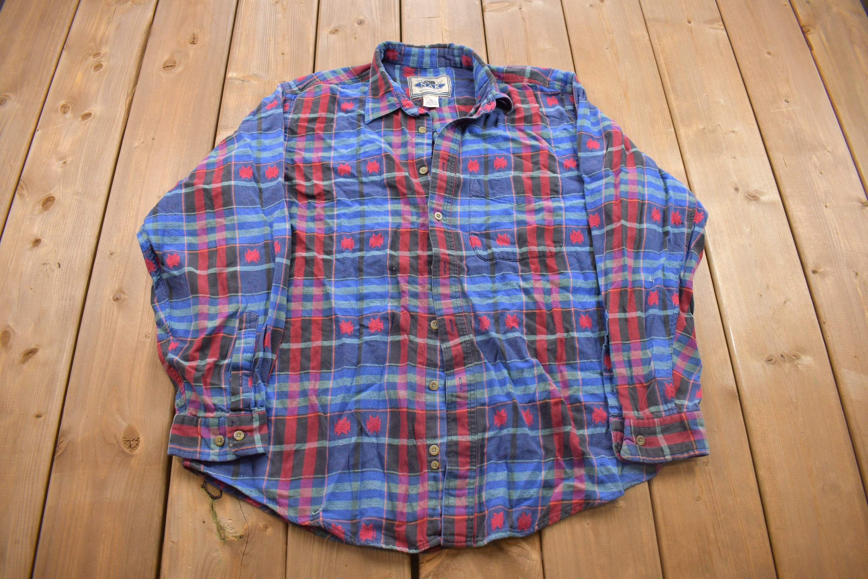 Vintage 1990s Nak Plaid Button Up Shirt