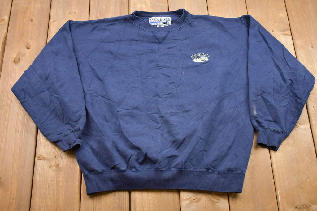 Vintage 1990s University of Michigan Mom Collegiate Crewneck  Sweatshirt  Embroidered  NCAA Sweatshirt  Sportswear  Athleisure