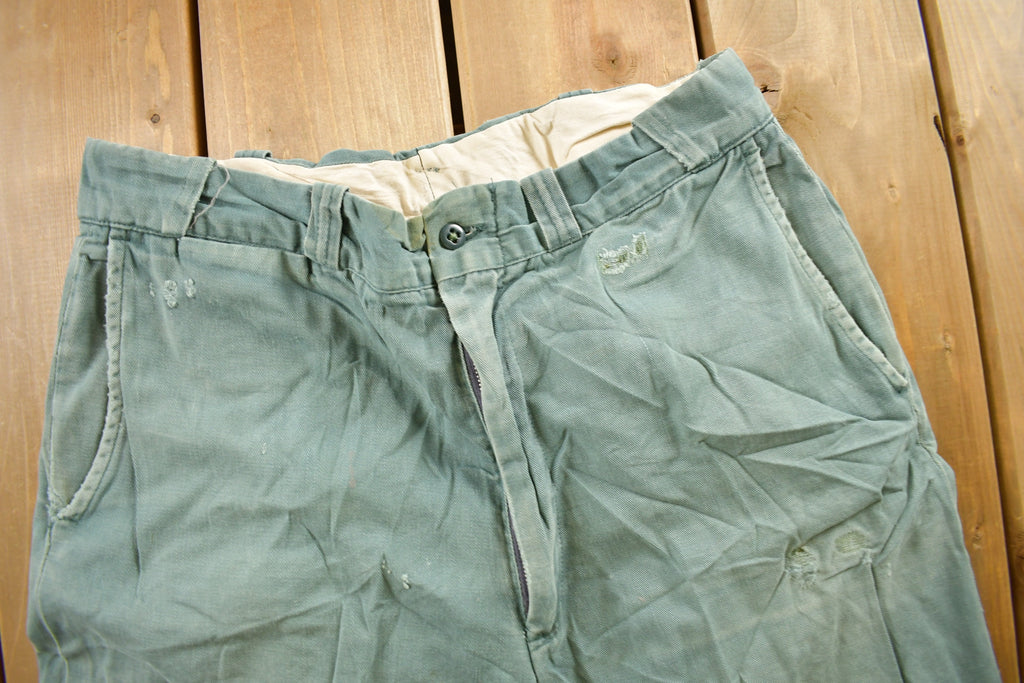 Vintage 1980s Distressed Chino Pants Size 32 x 27