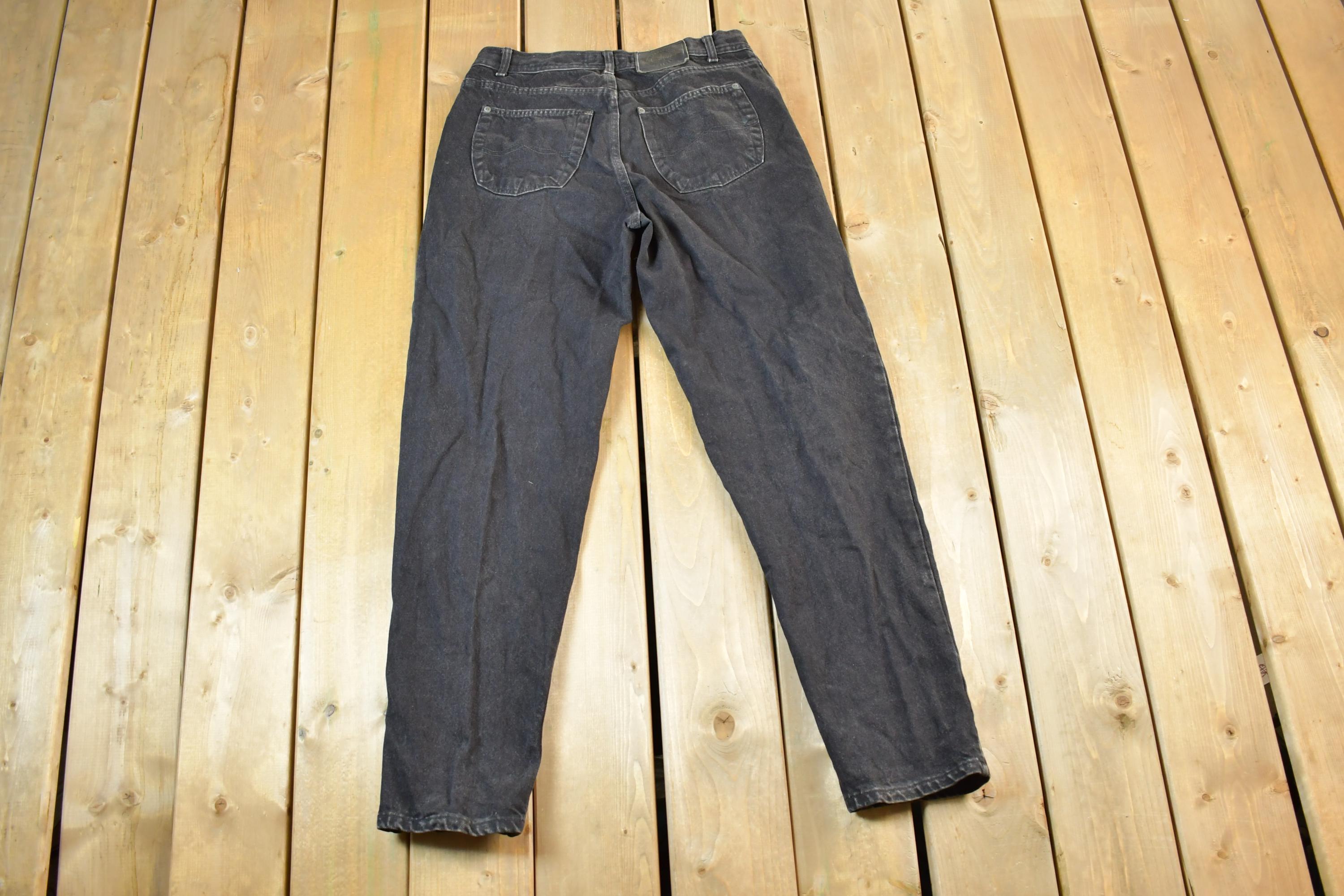 Vintage 1990s Black Structure Denim Jeans Size 32 x 31
