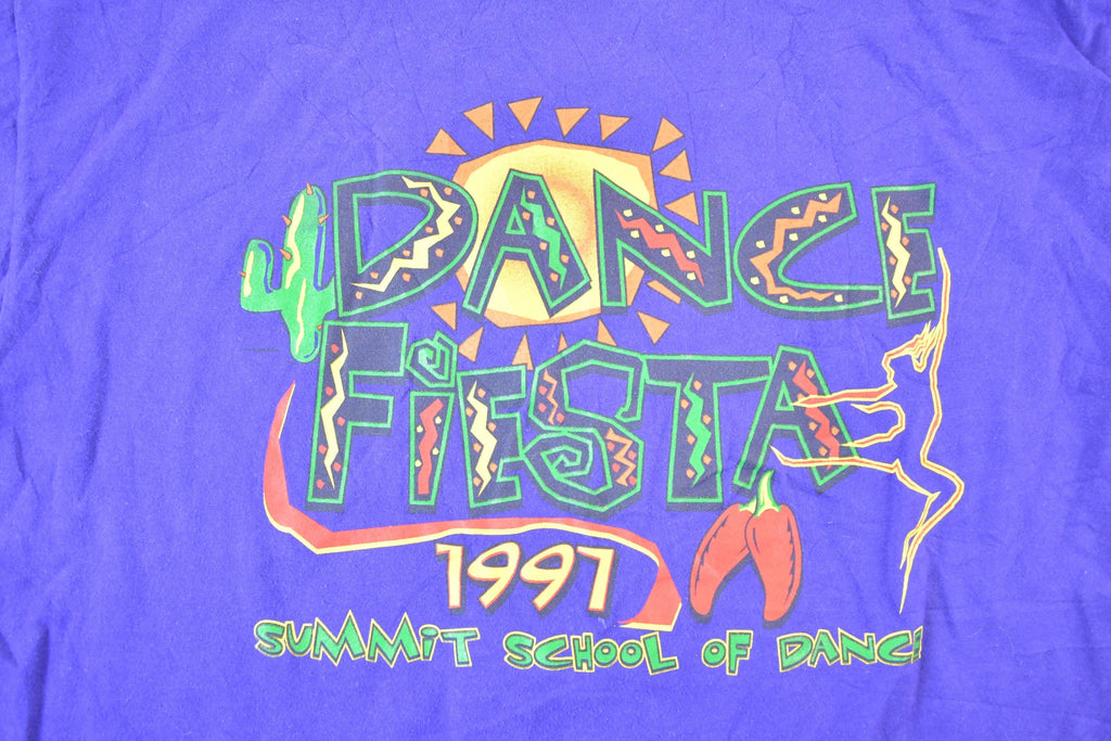 Vintage 1997 Dance Fiesta Summit School Of Dance Souvenir T-Shirt Mens L